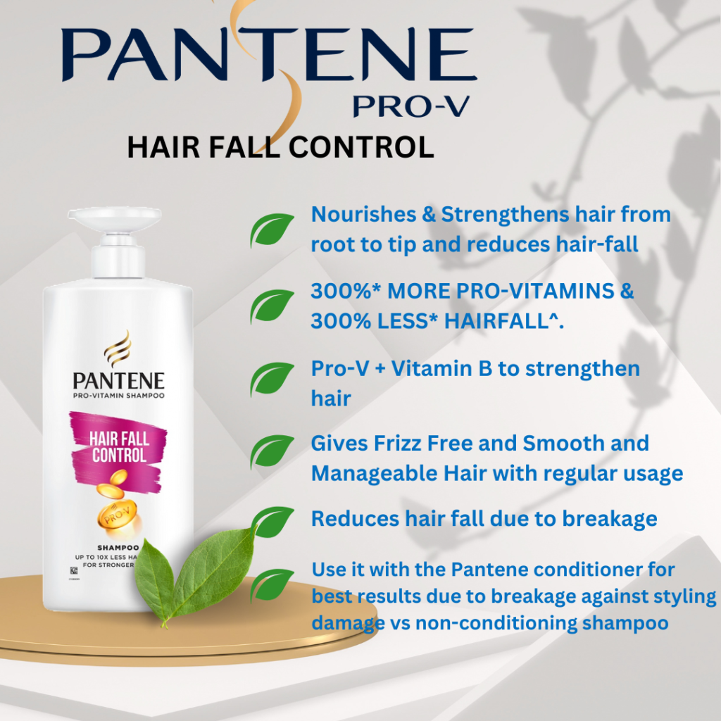 top ten best hair fall shampoos in India |  Pantene Pro-V Hair Fall Control Shampoo