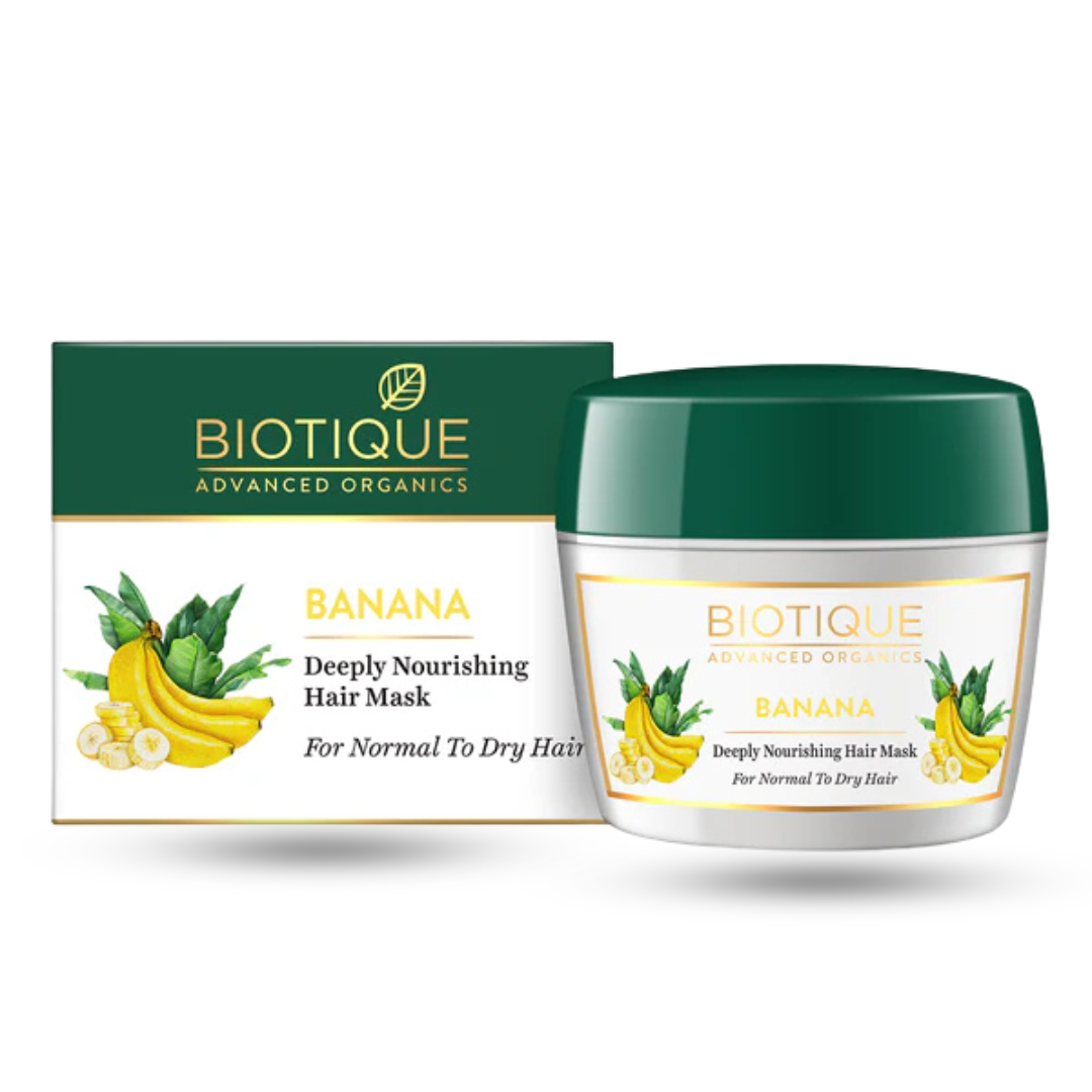 banana hair mask | yourleaf.in | hair serum | hair mask | Biotique Banana Deeply Nourishing Hair Mask